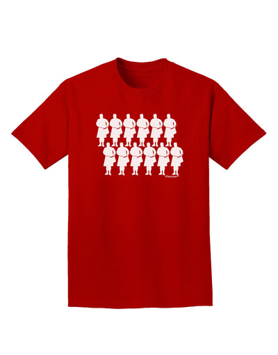 Twelve Drummers Drumming Adult Dark T-Shirt-Mens T-Shirt-TooLoud-Red-Small-Davson Sales