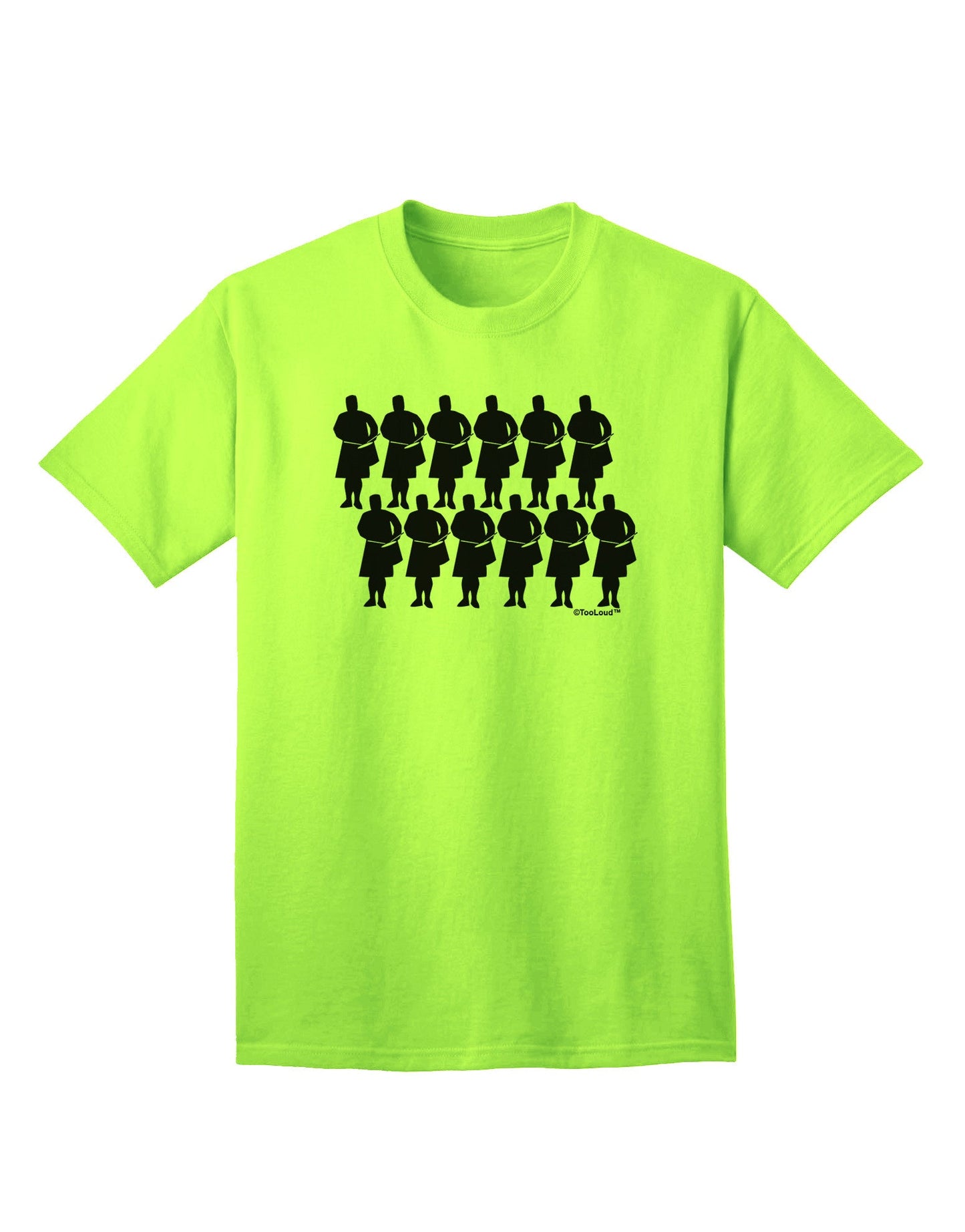 Twelve Drummers Drumming Adult T-Shirt-unisex t-shirt-TooLoud-Neon-Green-Small-Davson Sales