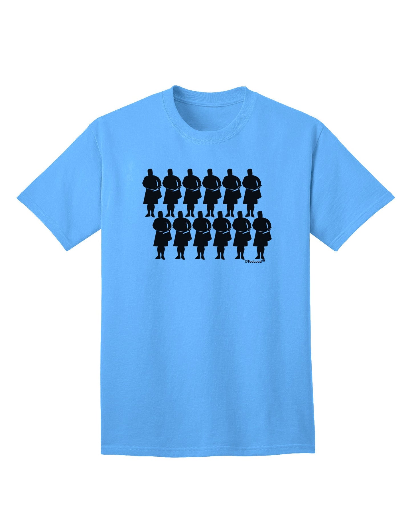 Twelve Drummers Drumming Adult T-Shirt-unisex t-shirt-TooLoud-Aquatic-Blue-Small-Davson Sales