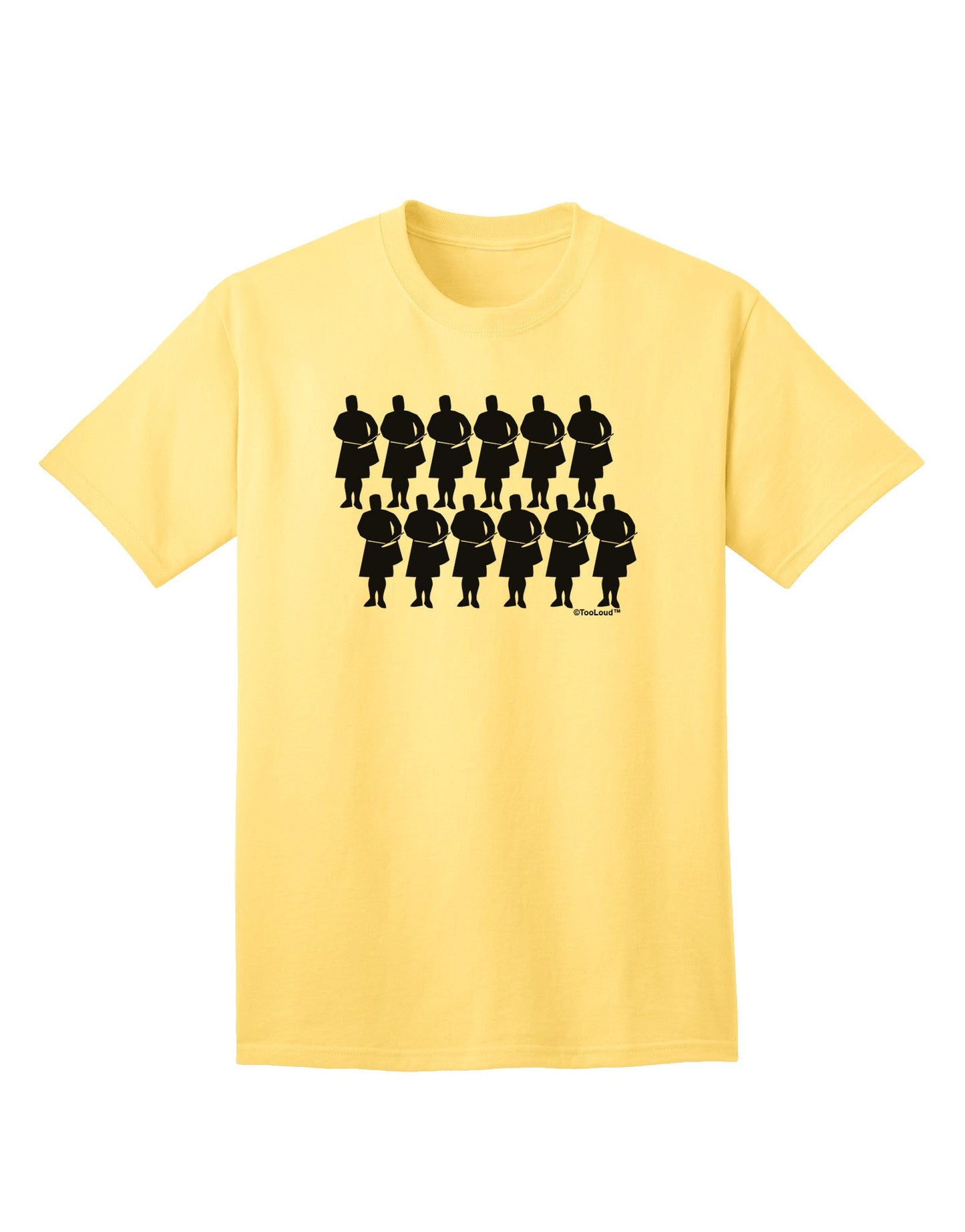 Twelve Drummers Drumming Adult T-Shirt-unisex t-shirt-TooLoud-Yellow-Small-Davson Sales