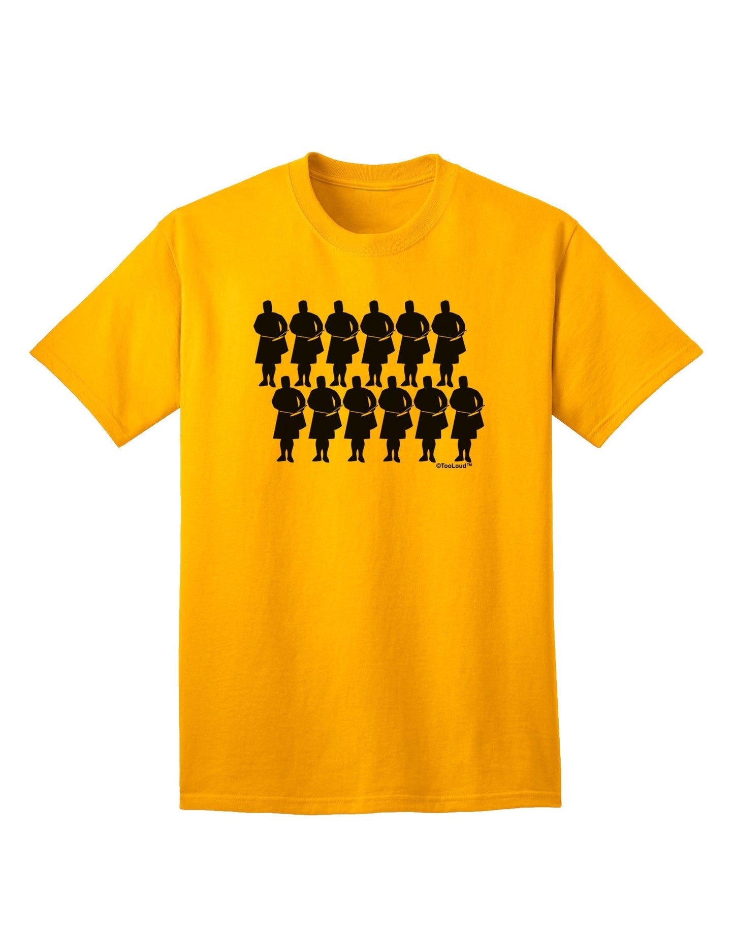 Twelve Drummers Drumming Adult T-Shirt-unisex t-shirt-TooLoud-Gold-Small-Davson Sales