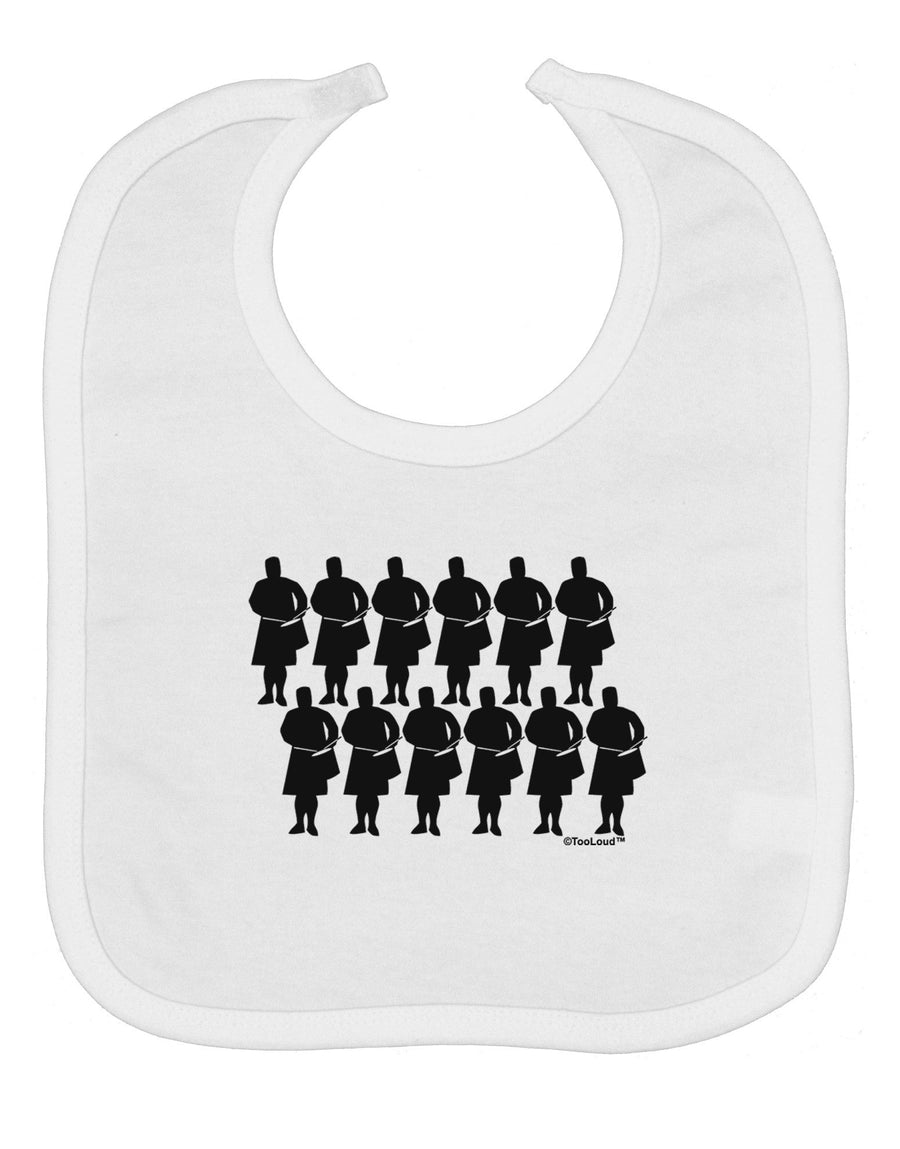 Twelve Drummers Drumming Baby Bib