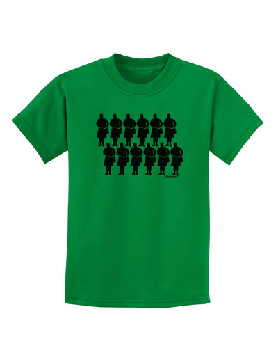 Twelve Drummers Drumming Childrens T-Shirt-Childrens T-Shirt-TooLoud-Kelly-Green-X-Small-Davson Sales