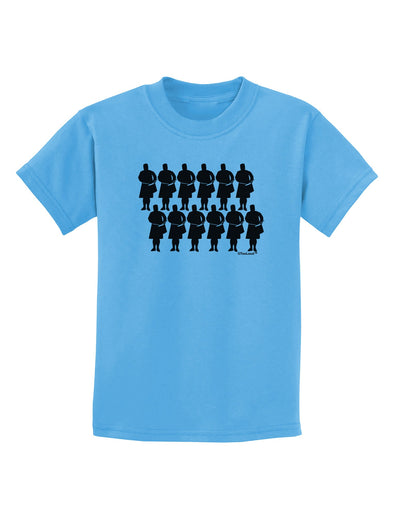 Twelve Drummers Drumming Childrens T-Shirt-Childrens T-Shirt-TooLoud-Aquatic-Blue-X-Small-Davson Sales