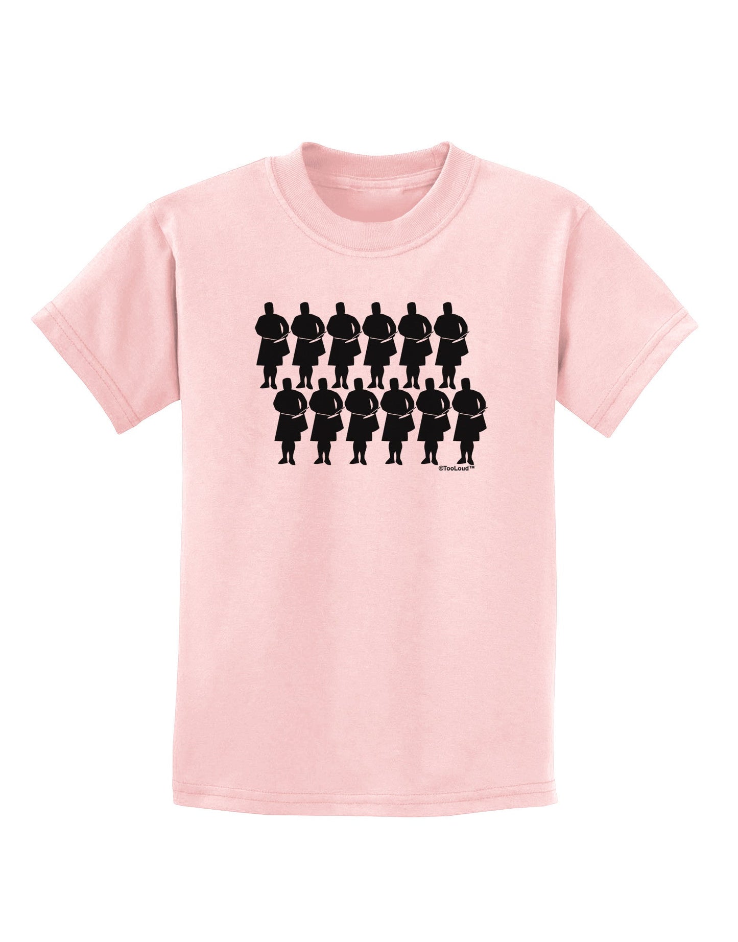 Twelve Drummers Drumming Childrens T-Shirt-Childrens T-Shirt-TooLoud-PalePink-X-Small-Davson Sales