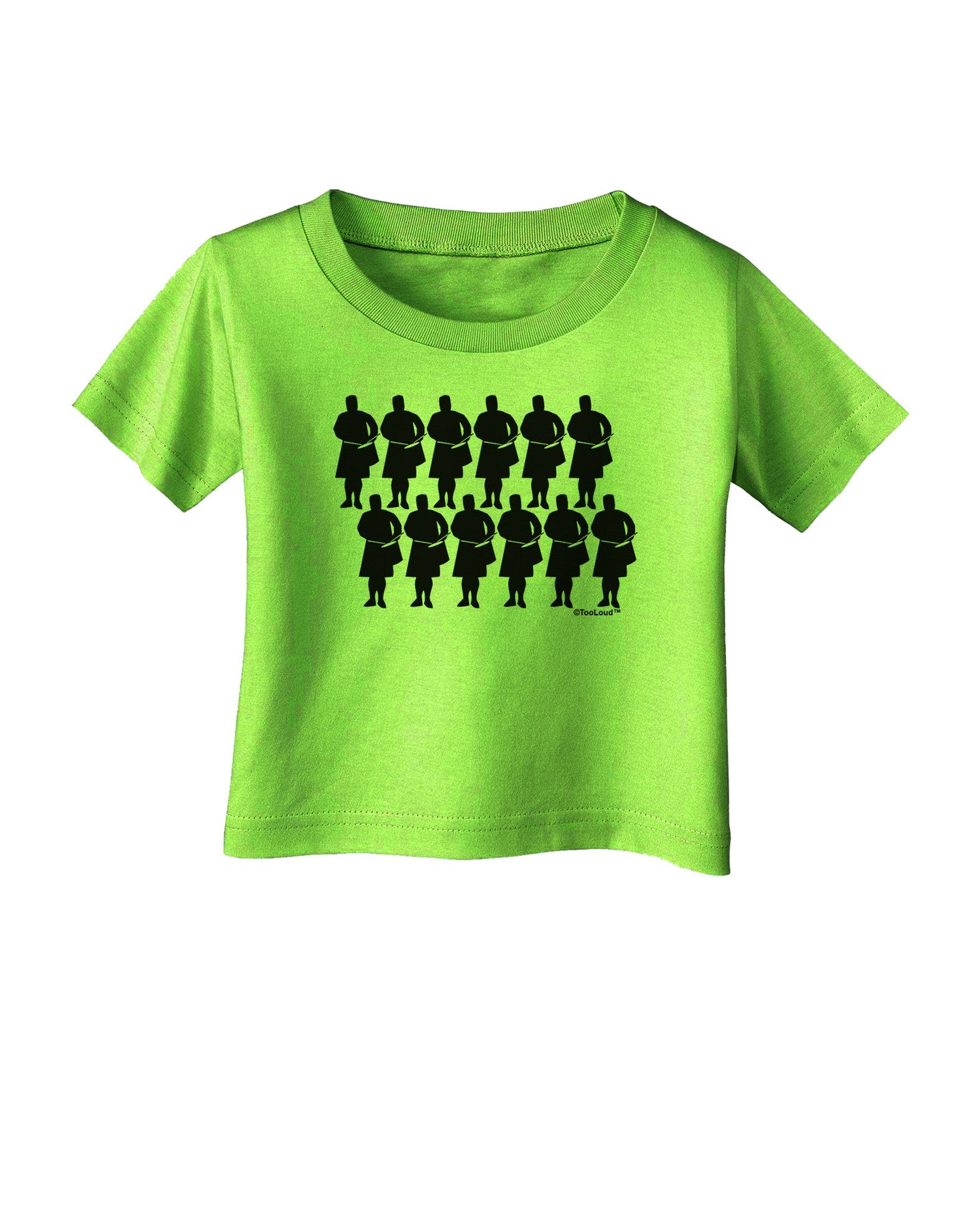 Twelve Drummers Drumming Infant T-Shirt-Infant T-Shirt-TooLoud-Lime-Green-06-Months-Davson Sales