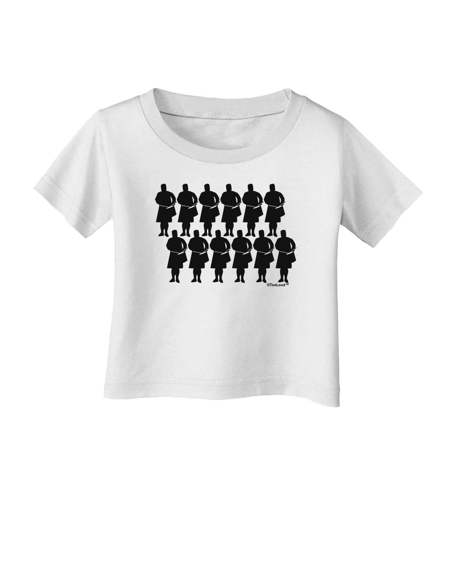 Twelve Drummers Drumming Infant T-Shirt-Infant T-Shirt-TooLoud-White-06-Months-Davson Sales