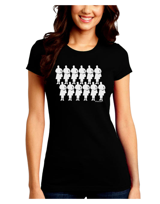Twelve Drummers Drumming Juniors Crew Dark T-Shirt-T-Shirts Juniors Tops-TooLoud-Black-Juniors Fitted Small-Davson Sales