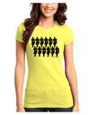 Twelve Drummers Drumming Juniors T-Shirt-Womens Juniors T-Shirt-TooLoud-Yellow-Juniors Fitted X-Small-Davson Sales