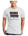 Twelve Drummers Drumming Text Adult V-Neck T-shirt-Mens V-Neck T-Shirt-TooLoud-White-Small-Davson Sales