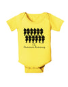 Twelve Drummers Drumming Text Baby Romper Bodysuit-Baby Romper-TooLoud-Yellow-06-Months-Davson Sales