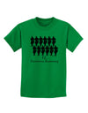 Twelve Drummers Drumming Text Childrens T-Shirt-Childrens T-Shirt-TooLoud-Kelly-Green-X-Small-Davson Sales