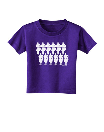 Twelve Drummers Drumming Toddler T-Shirt Dark-Toddler T-Shirt-TooLoud-Purple-2T-Davson Sales