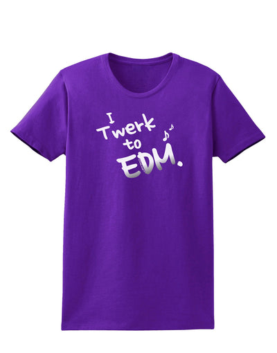 Twerk To EDM BnW Womens Dark T-Shirt-TooLoud-Purple-X-Small-Davson Sales