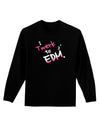 Twerk To EDM Pink Adult Long Sleeve Dark T-Shirt-TooLoud-Black-Small-Davson Sales