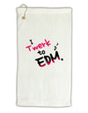 Twerk To EDM Pink Micro Terry Gromet Golf Towel 16 x 25 inch-Golf Towel-TooLoud-White-Davson Sales