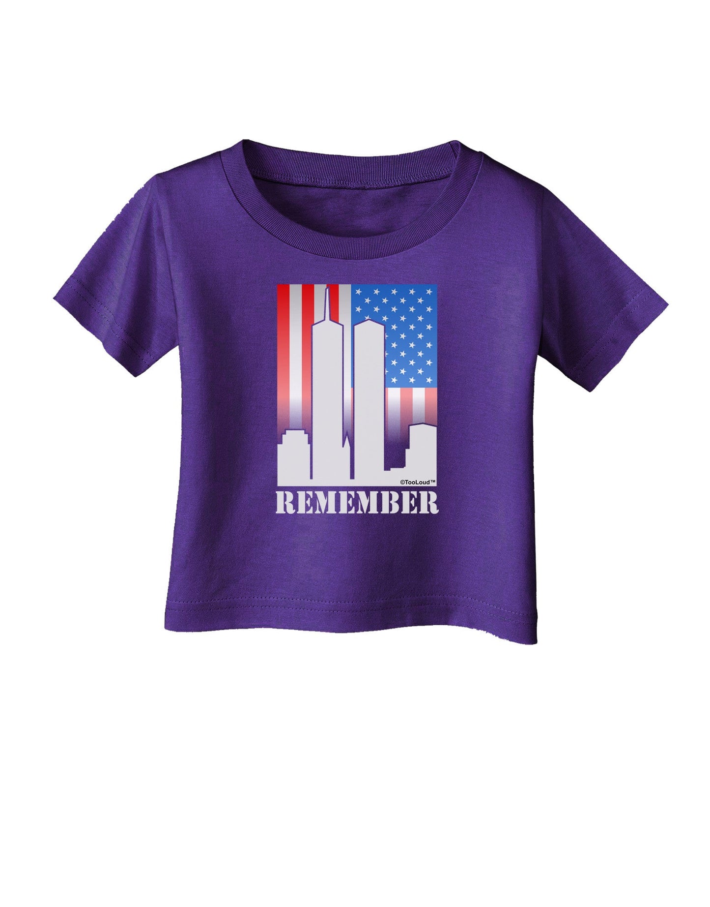 Twin Towers Remember Infant T-Shirt Dark-Infant T-Shirt-TooLoud-Purple-06-Months-Davson Sales