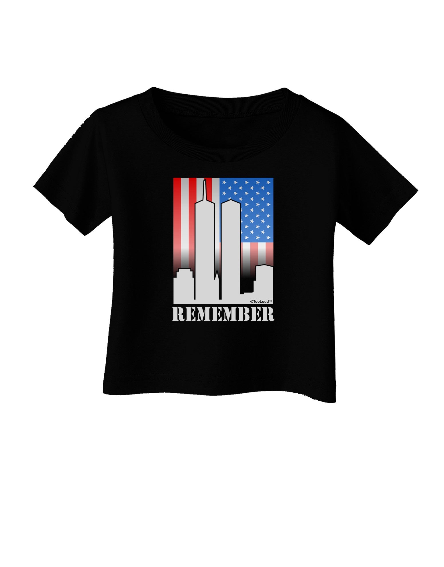 Twin Towers Remember Infant T-Shirt Dark-Infant T-Shirt-TooLoud-Black-06-Months-Davson Sales
