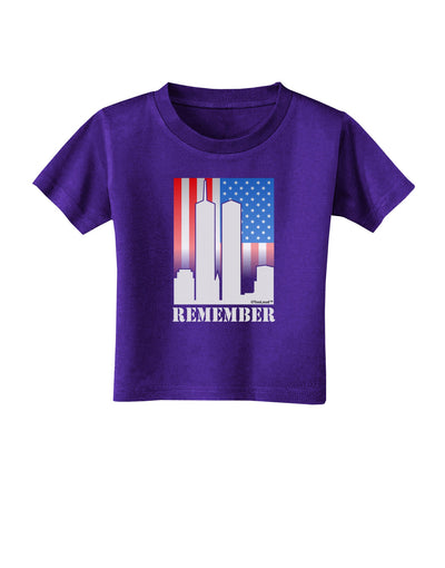 Twin Towers Remember Toddler T-Shirt Dark-Toddler T-Shirt-TooLoud-Purple-2T-Davson Sales