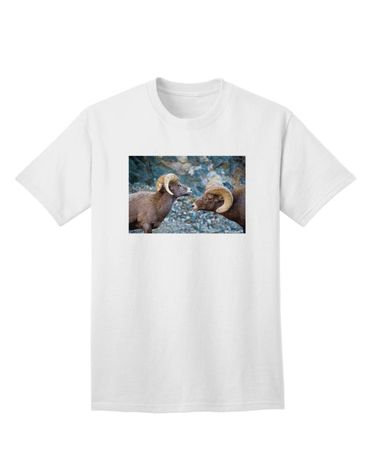 Two Bighorn Rams Adult T-Shirt-Mens T-Shirt-TooLoud-White-Small-Davson Sales