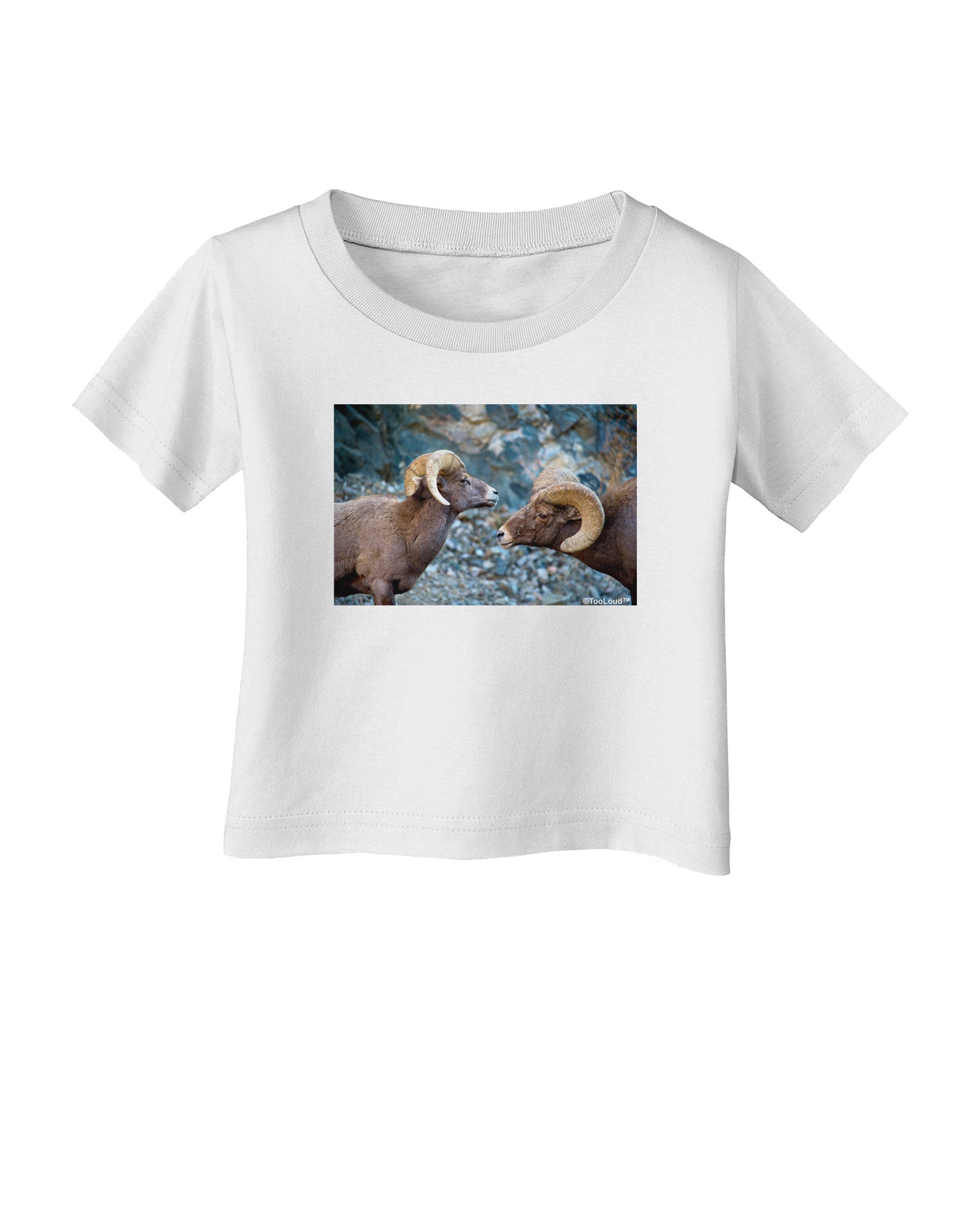 Two Bighorn Rams Infant T-Shirt-Infant T-Shirt-TooLoud-White-06-Months-Davson Sales