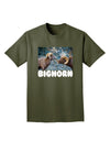 Two Bighorn Rams Text Adult Dark T-Shirt-Mens T-Shirt-TooLoud-Military-Green-Small-Davson Sales