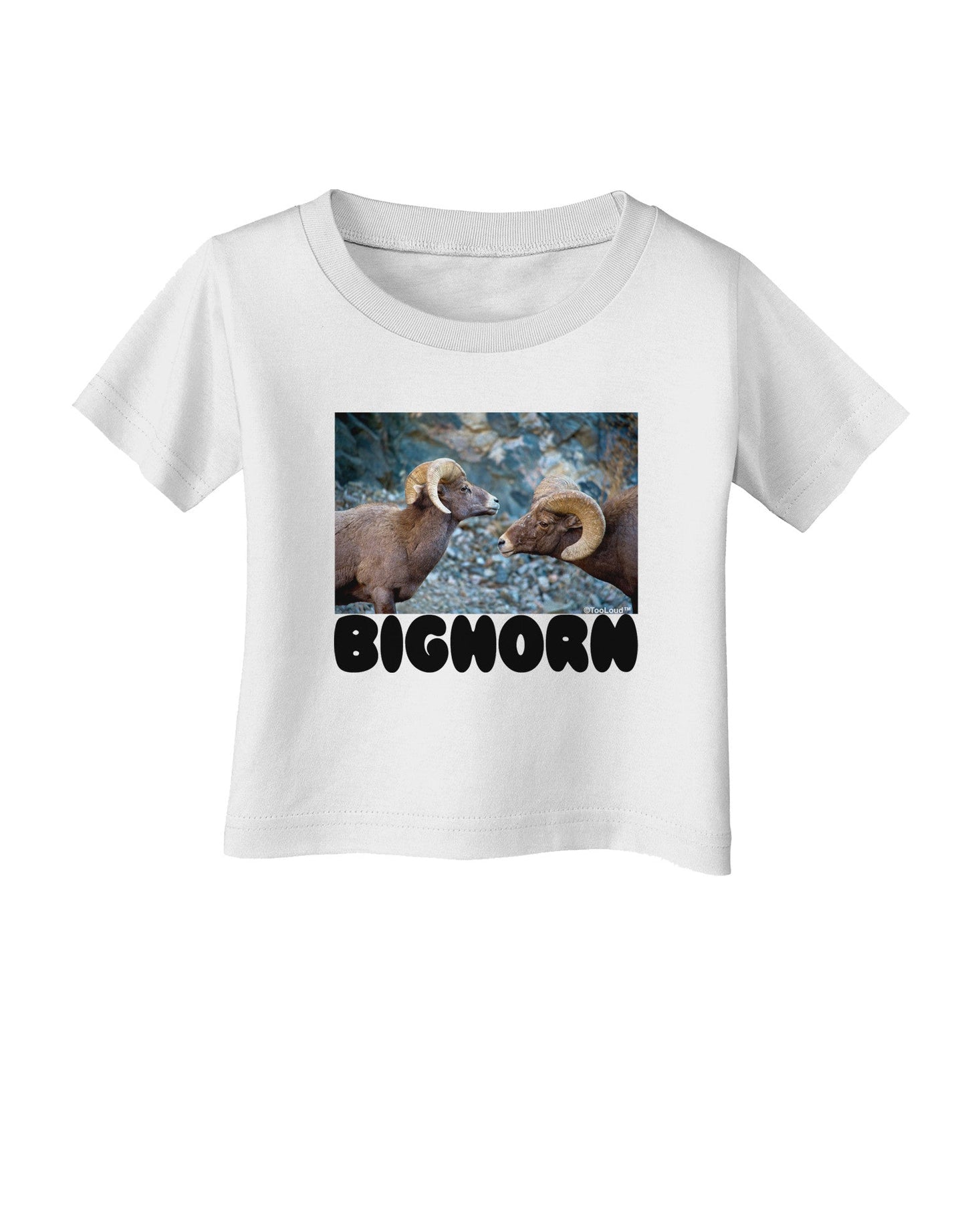Two Bighorn Rams Text Infant T-Shirt-Infant T-Shirt-TooLoud-White-06-Months-Davson Sales