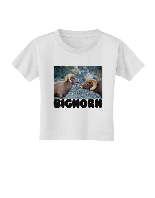 Two Bighorn Rams Text Toddler T-Shirt-Toddler T-Shirt-TooLoud-White-2T-Davson Sales