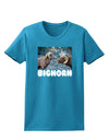 Two Bighorn Rams Text Womens Dark T-Shirt-TooLoud-Turquoise-X-Small-Davson Sales