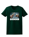 Two Bighorn Rams Text Womens Dark T-Shirt-TooLoud-Forest-Green-Small-Davson Sales