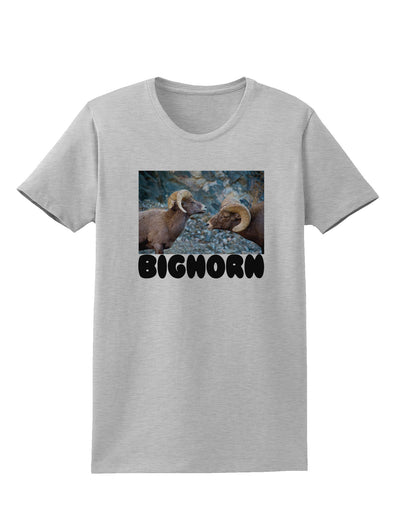 Two Bighorn Rams Text Womens T-Shirt-Womens T-Shirt-TooLoud-AshGray-X-Small-Davson Sales