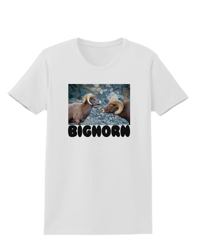 Two Bighorn Rams Text Womens T-Shirt-Womens T-Shirt-TooLoud-White-X-Small-Davson Sales