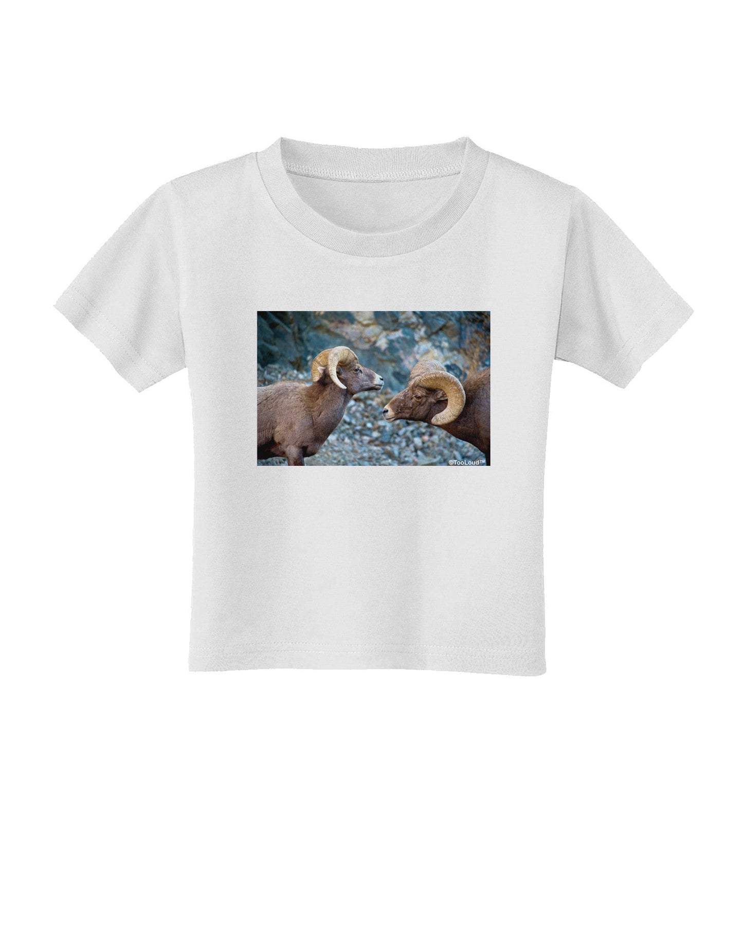 Two Bighorn Rams Toddler T-Shirt-Toddler T-Shirt-TooLoud-White-2T-Davson Sales