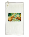 Two Bighorn Rams Watercolor Micro Terry Gromet Golf Towel 11&#x22;x19-Golf Towel-TooLoud-White-Davson Sales