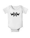 Two Cats With Scissors Baby Romper Bodysuit by TooLoud-Baby Romper-TooLoud-White-06-Months-Davson Sales