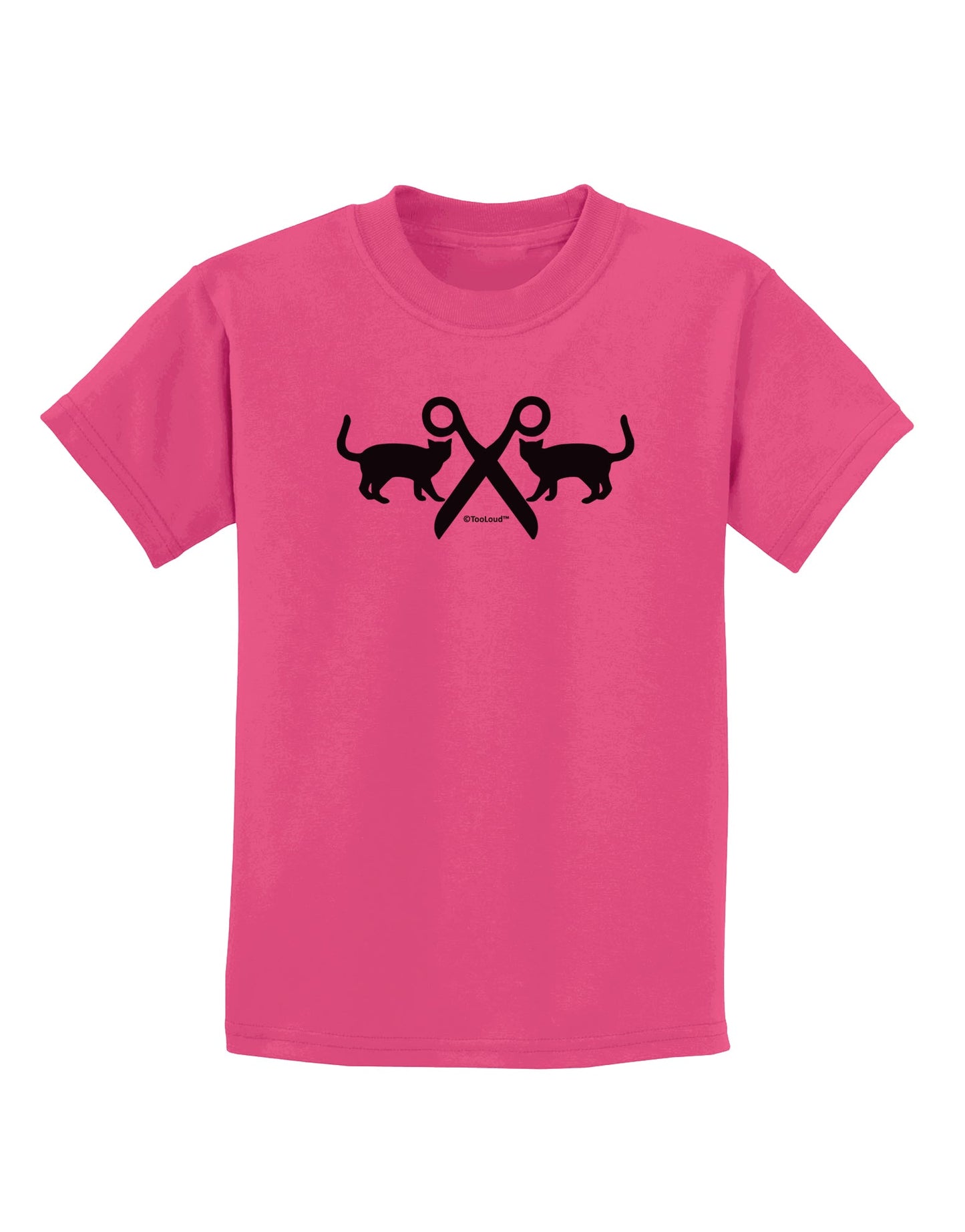 Two Cats With Scissors Childrens T-Shirt by TooLoud-Childrens T-Shirt-TooLoud-Sangria-X-Small-Davson Sales