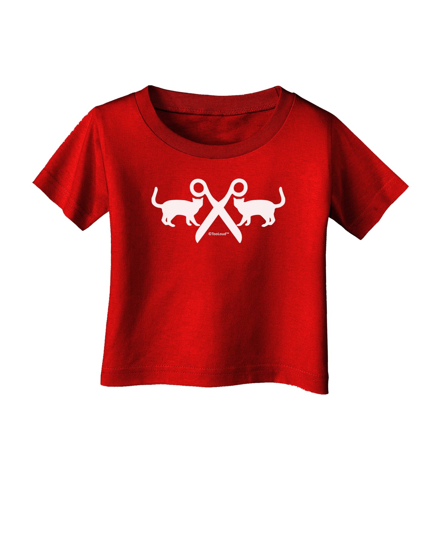 Two Cats With Scissors Infant T-Shirt Dark by TooLoud-Infant T-Shirt-TooLoud-Red-06-Months-Davson Sales