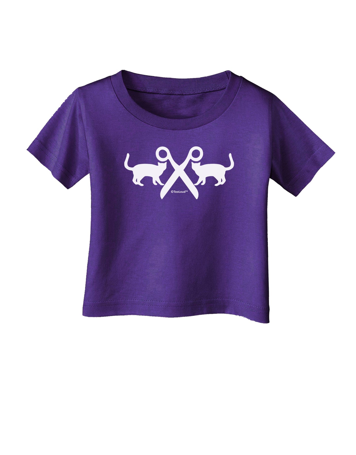 Two Cats With Scissors Infant T-Shirt Dark by TooLoud-Infant T-Shirt-TooLoud-Purple-06-Months-Davson Sales