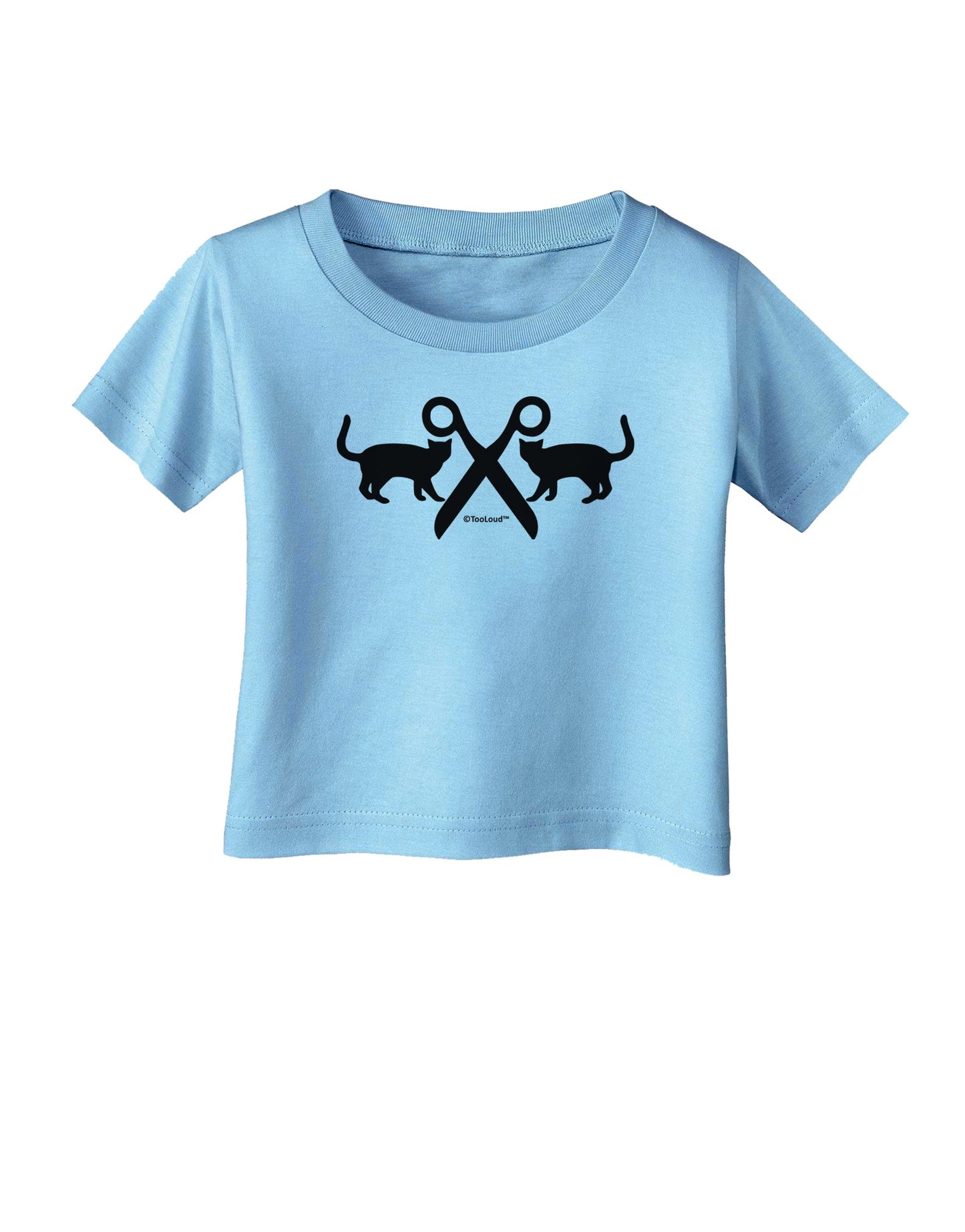 Two Cats With Scissors Infant T-Shirt by TooLoud-Infant T-Shirt-TooLoud-Aquatic-Blue-06-Months-Davson Sales