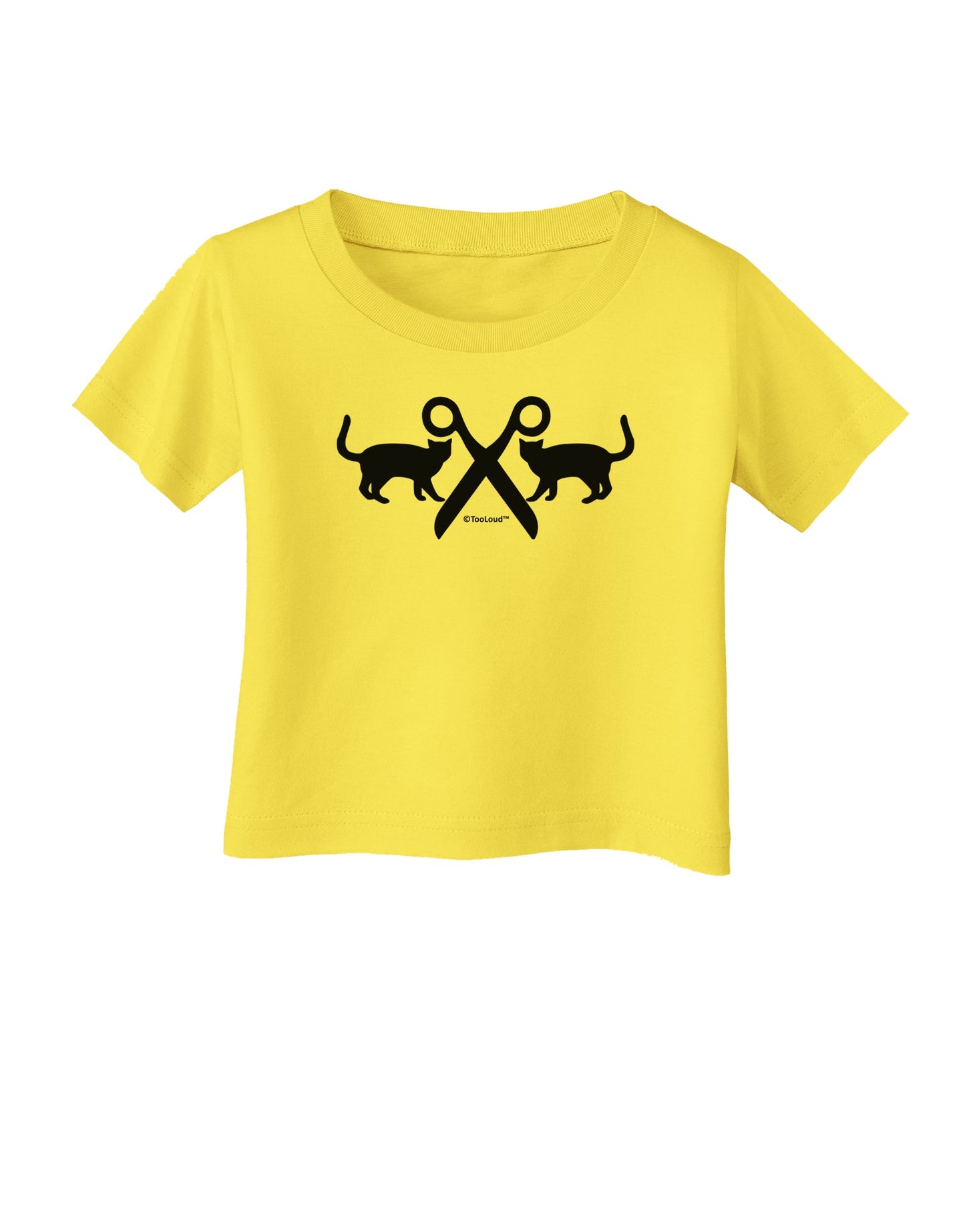 Two Cats With Scissors Infant T-Shirt by TooLoud-Infant T-Shirt-TooLoud-Yellow-06-Months-Davson Sales
