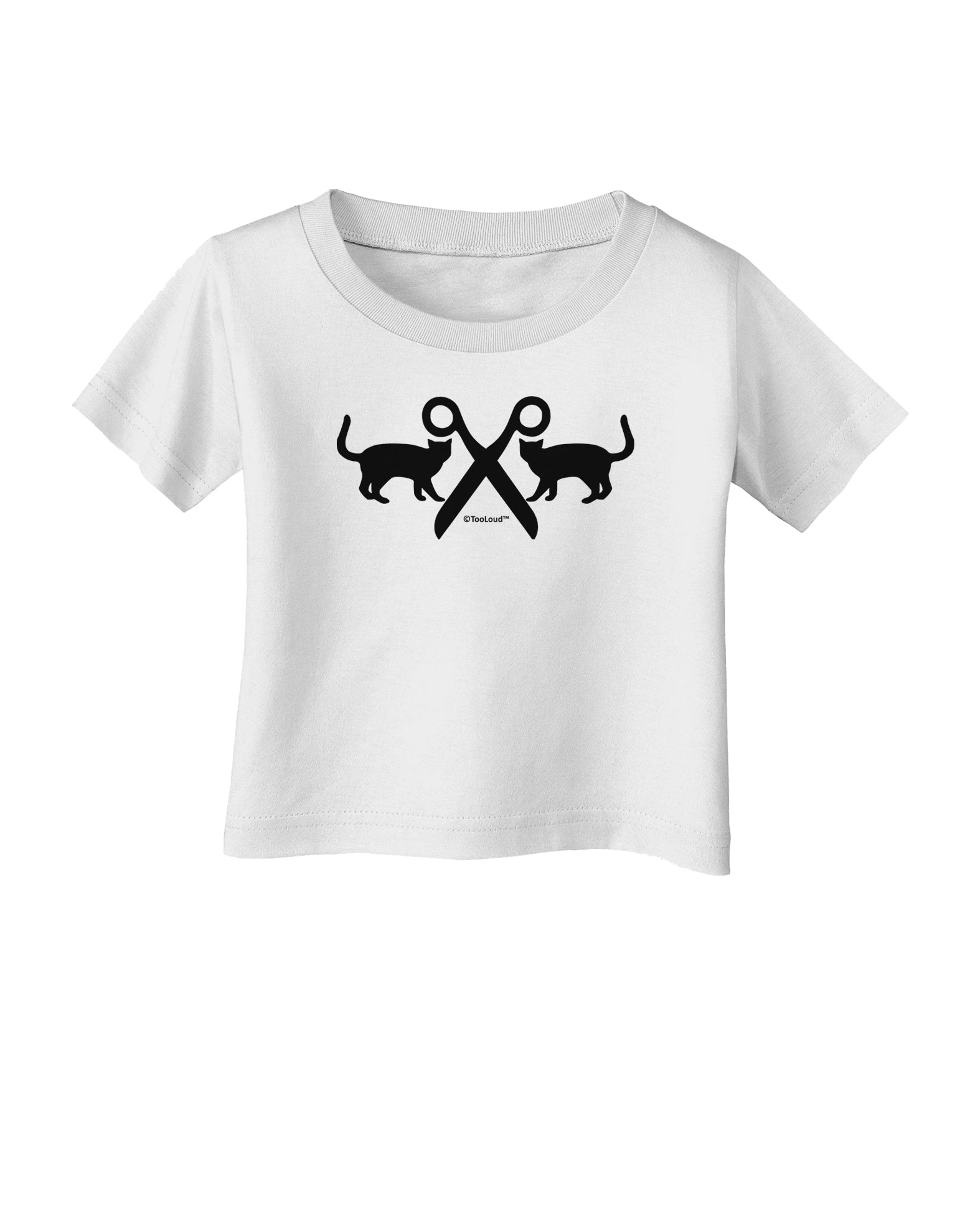 Two Cats With Scissors Infant T-Shirt by TooLoud-Infant T-Shirt-TooLoud-White-06-Months-Davson Sales