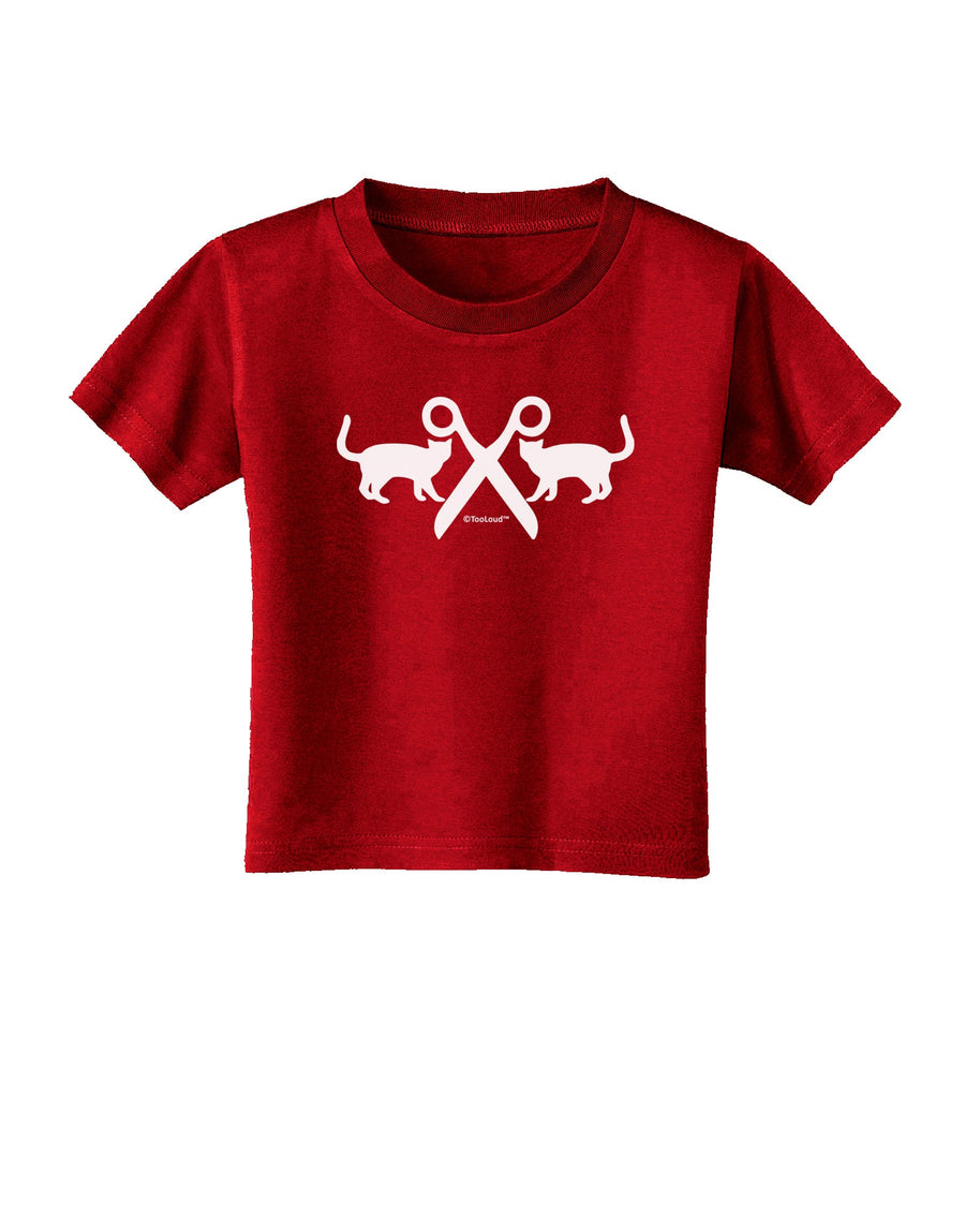 Two Cats With Scissors Toddler T-Shirt Dark by TooLoud-Toddler T-Shirt-TooLoud-Black-2T-Davson Sales