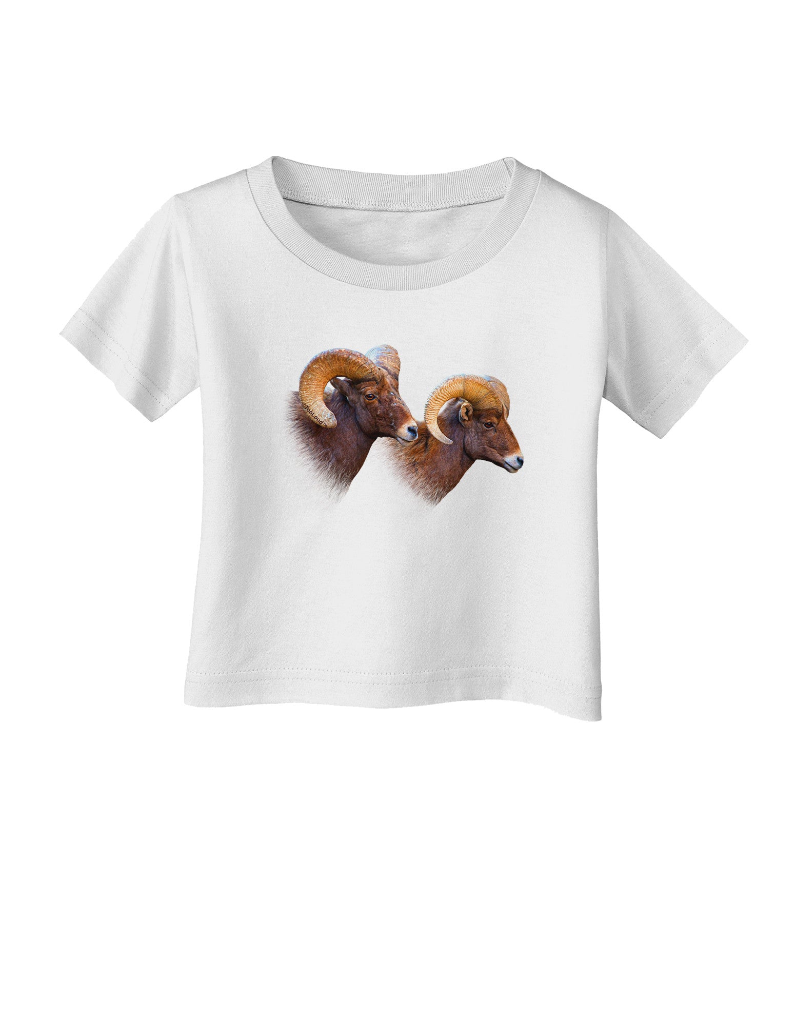Two Majestic Bighorn Rams Infant T-Shirt-Infant T-Shirt-TooLoud-White-06-Months-Davson Sales