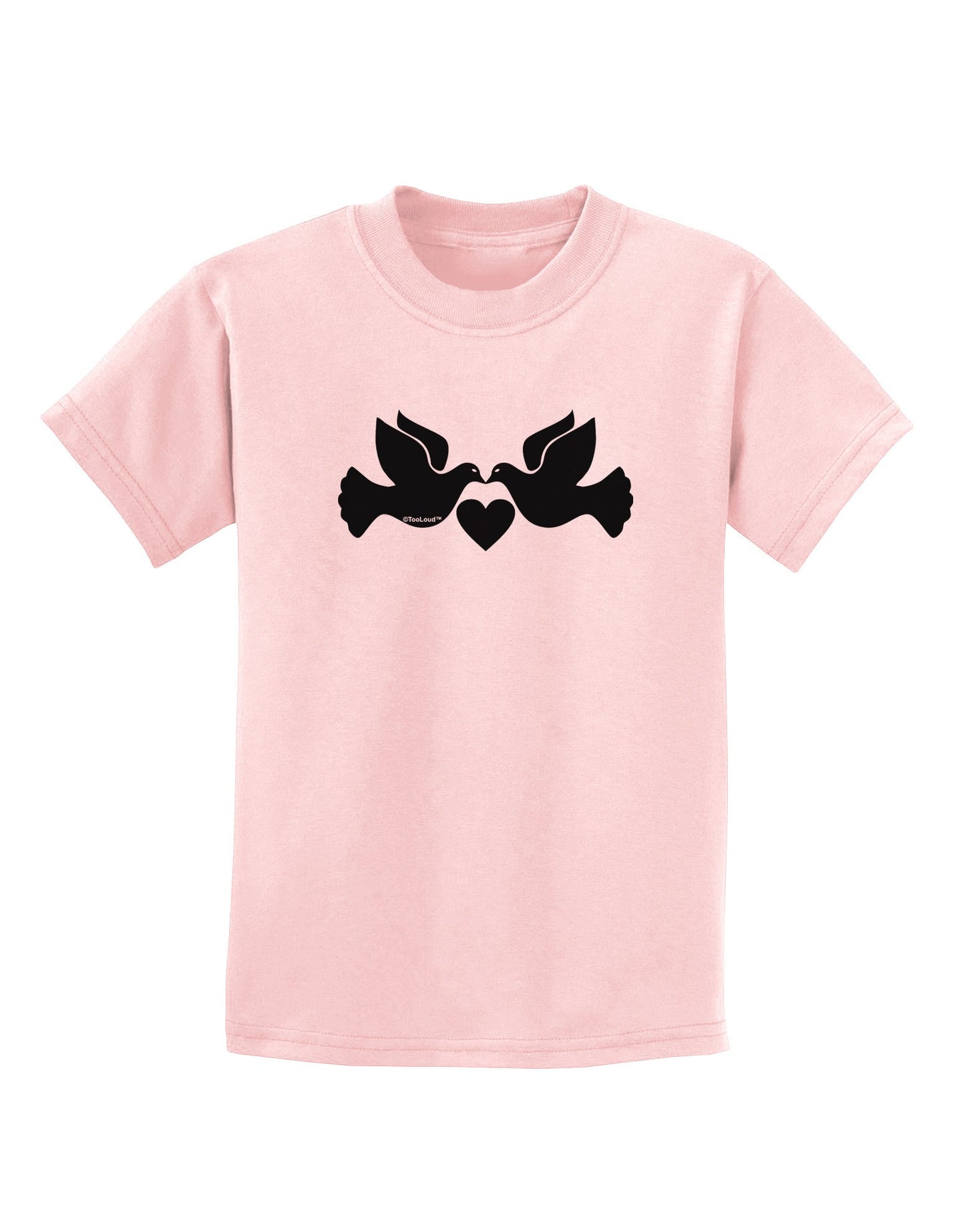 Two Turtle Doves Childrens T-Shirt-Childrens T-Shirt-TooLoud-PalePink-X-Small-Davson Sales