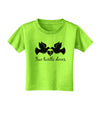 Two Turtle Doves Text Toddler T-Shirt-Toddler T-Shirt-TooLoud-Lime-Green-2T-Davson Sales