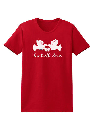 Two Turtle Doves Text Womens Dark T-Shirt-TooLoud-Red-X-Small-Davson Sales