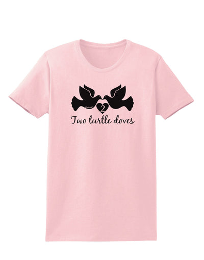 Two Turtle Doves Text Womens T-Shirt-Womens T-Shirt-TooLoud-PalePink-X-Small-Davson Sales