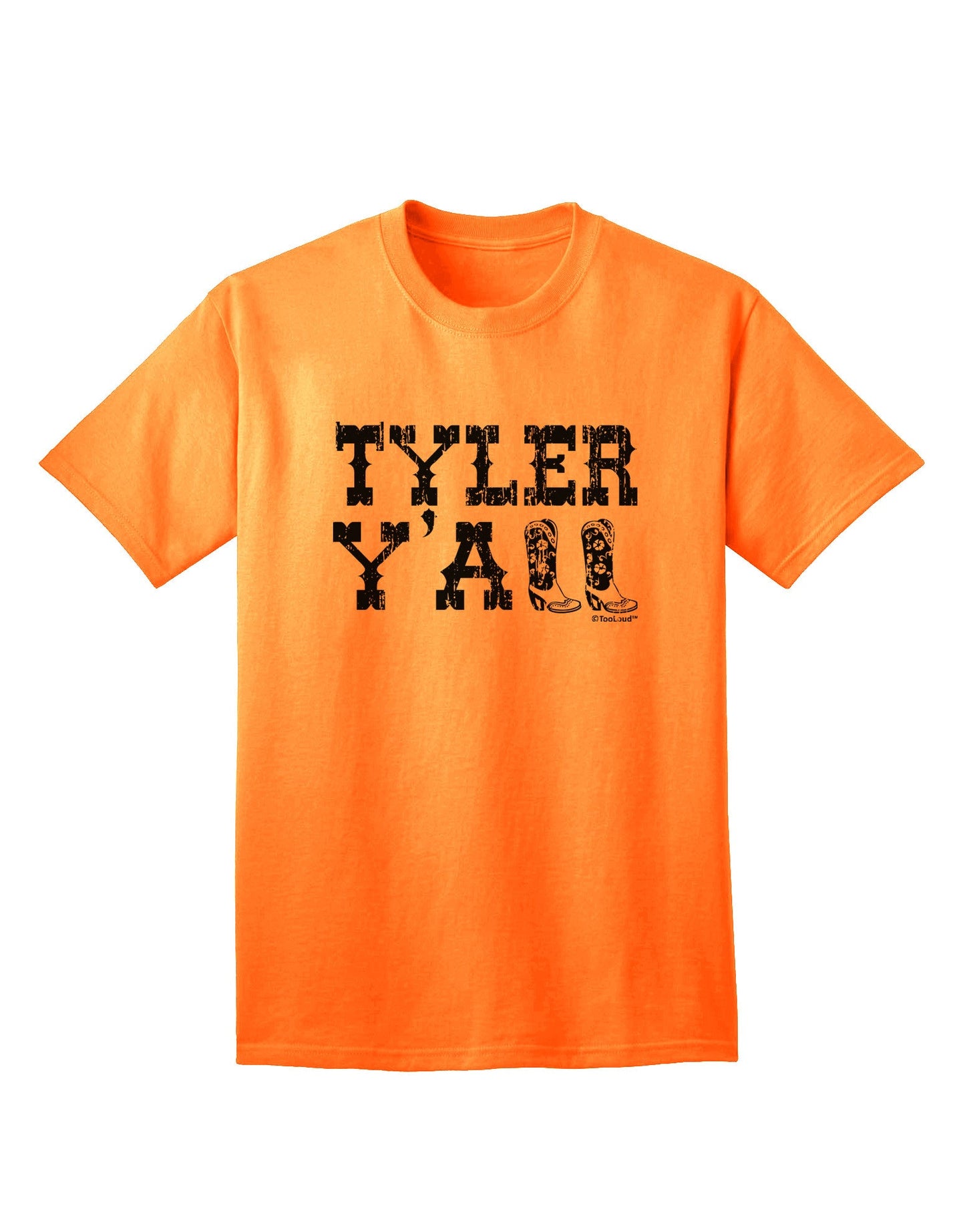 Tyler Y'all - Southwestern Style Adult T-Shirt-Mens T-Shirt-TooLoud-Neon-Orange-Small-Davson Sales