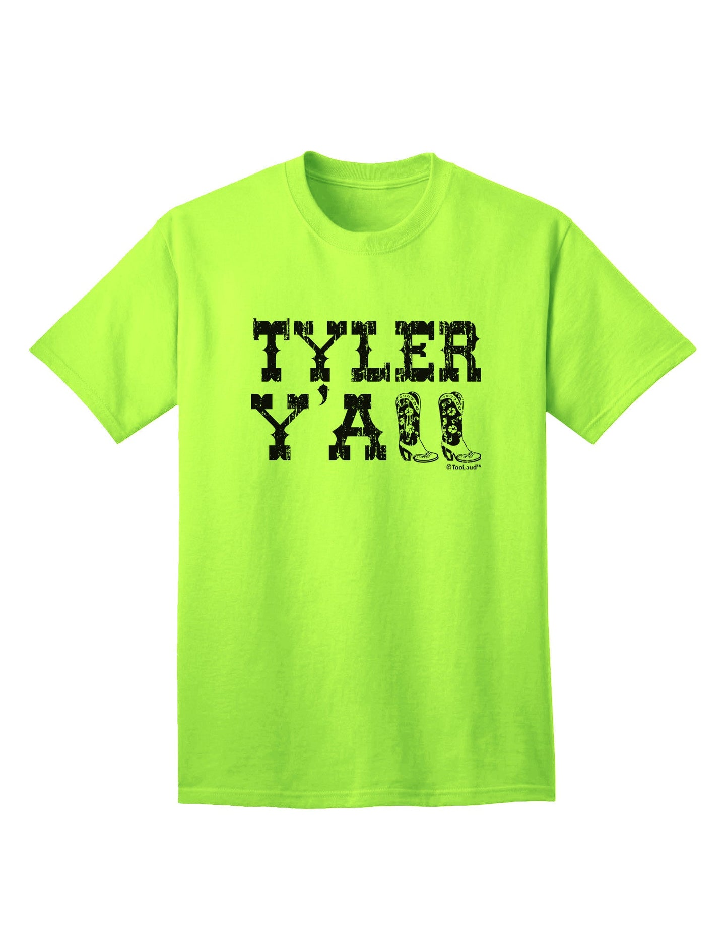 Tyler Y'all - Southwestern Style Adult T-Shirt-Mens T-Shirt-TooLoud-Neon-Green-Small-Davson Sales