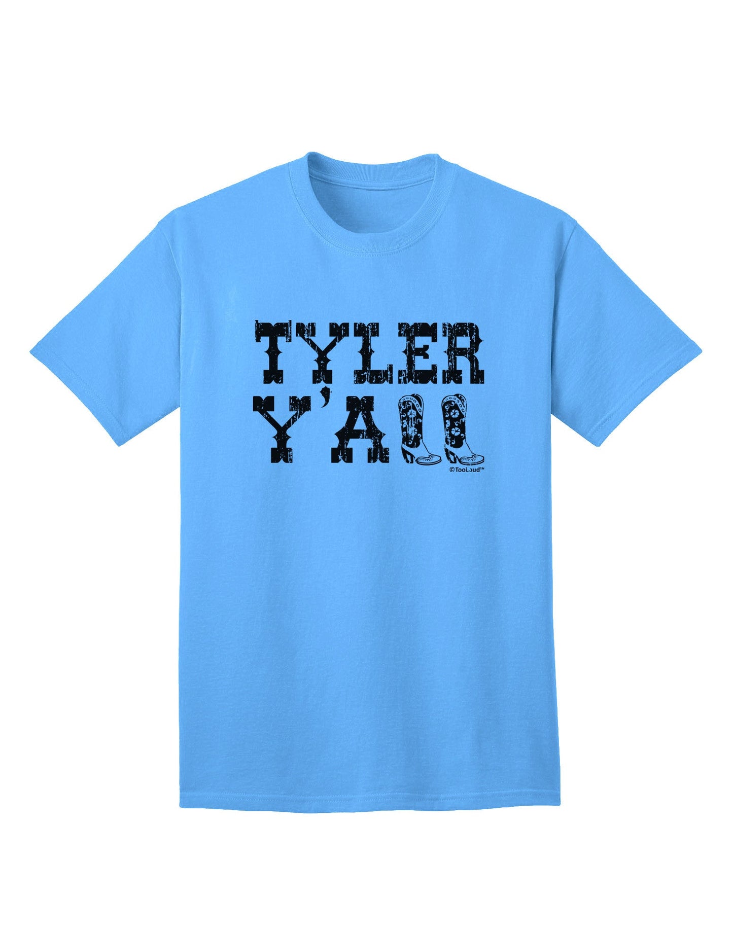 Tyler Y'all - Southwestern Style Adult T-Shirt-Mens T-Shirt-TooLoud-Aquatic-Blue-Small-Davson Sales